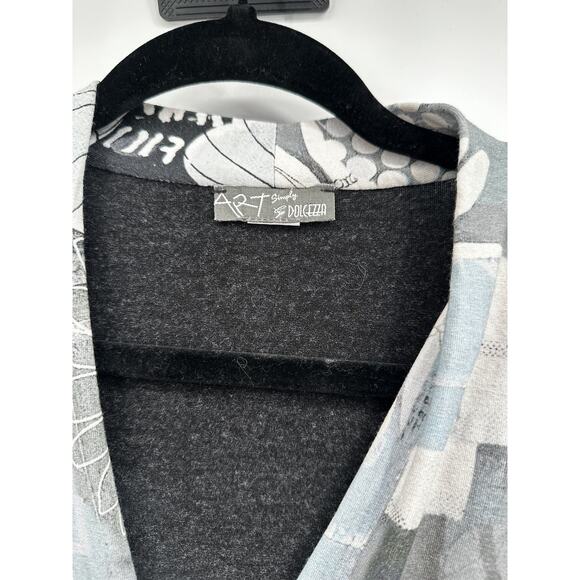 Dolcezza Art Simply Pullover Womens 1X Abstract Floral Print 71622X Top Sweater - Picture 4 of 10